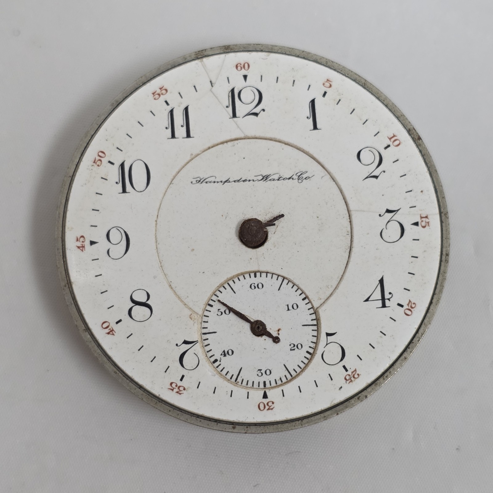 1902 HAMPDEN DUEBER GRAND 17j 12s MODEL 3 POCKET WATCH MOVEMENT GOOD BALANCE