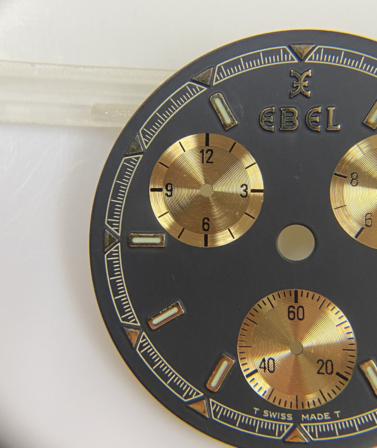 Original Ebel Sportwave E6251641 Black/Gold Chrono 30mm Dial