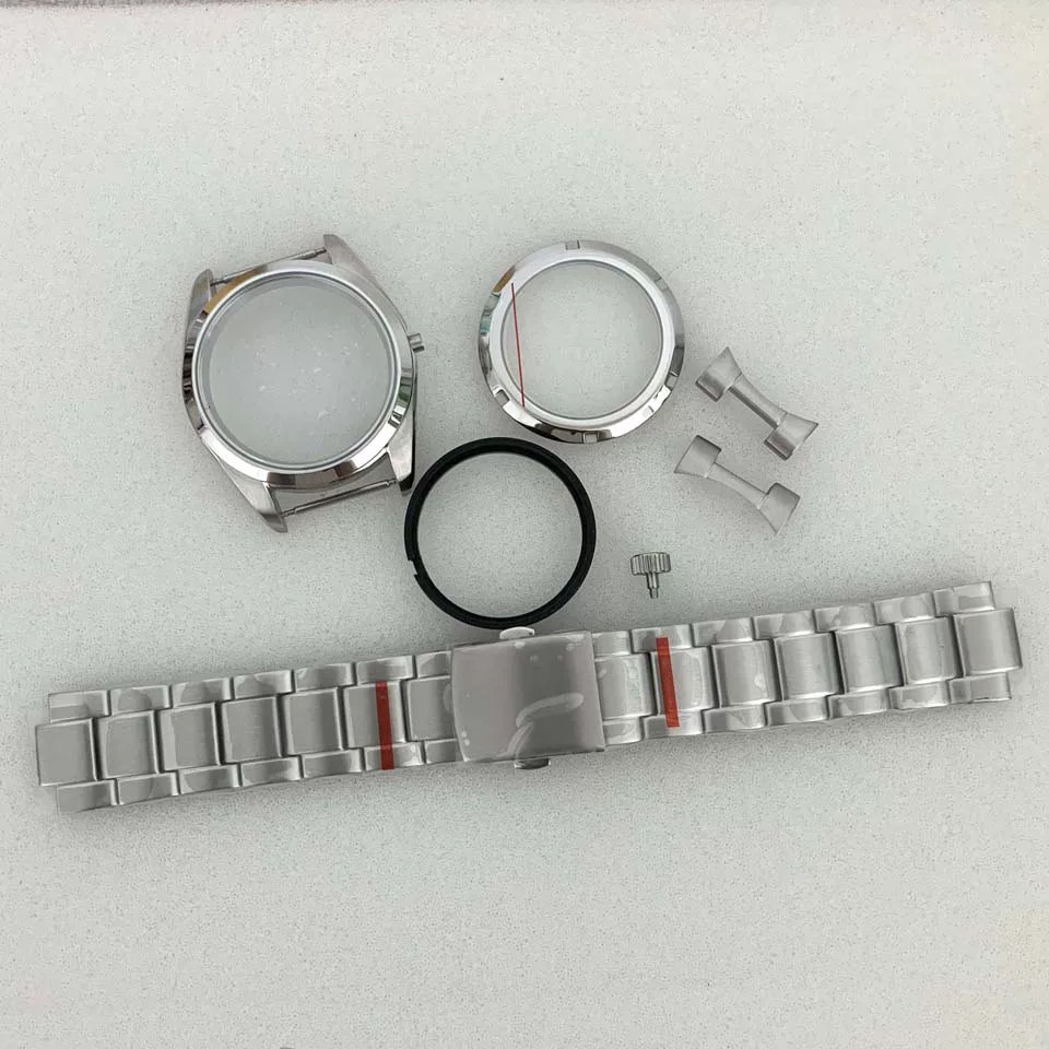 38mm Stainless Watch Case+Strap Sapphire Glass for NH35 Movement 31mm Dial