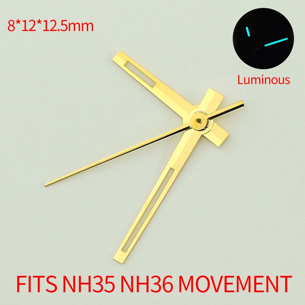 C3 Luminous 3 Hands Watch Needles For Seiko NH35 NH36 Movement