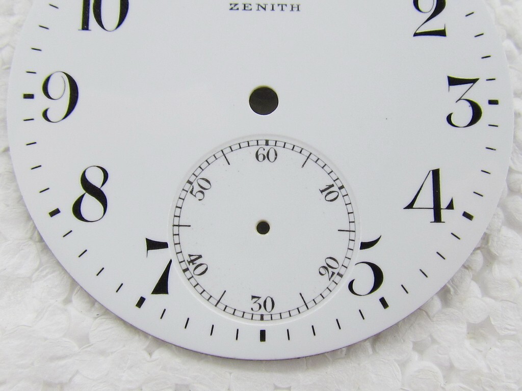 Zenith Antique Swiss Original Porcelain Dial Watch-face 44 mm for Pocket Watch