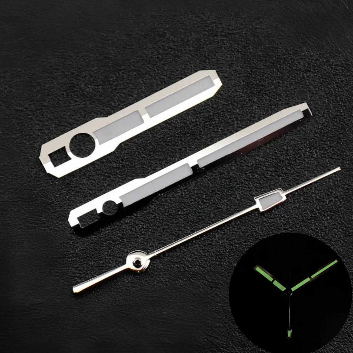 C3 BGW9 Blue Green Lume Hands For NH35 NH36 NH34 Movements SKX Style Mod Part