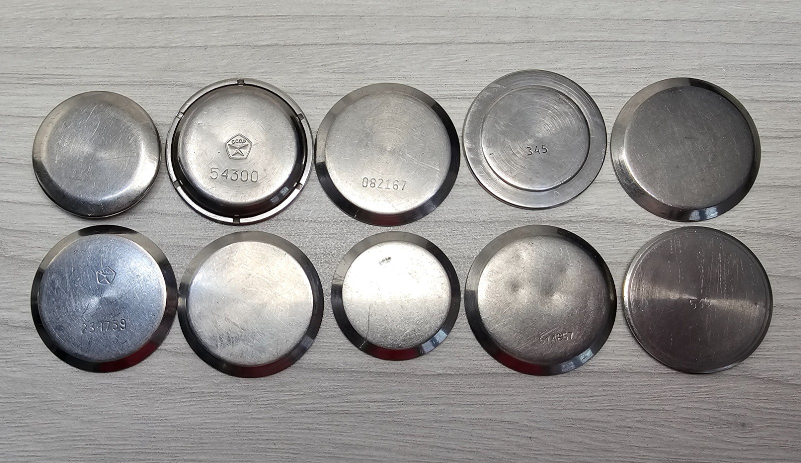 10 Vintage Soviet USSR Watch Case Backs Assorted Mixed Watch Parts