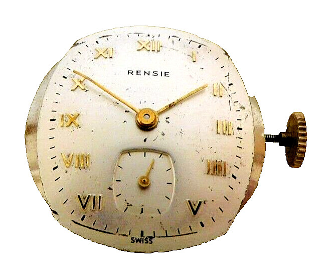 AS 1200 MOVEMENT RENSIE FOR PARTS or REPAIR. 17 JEWELS. USED