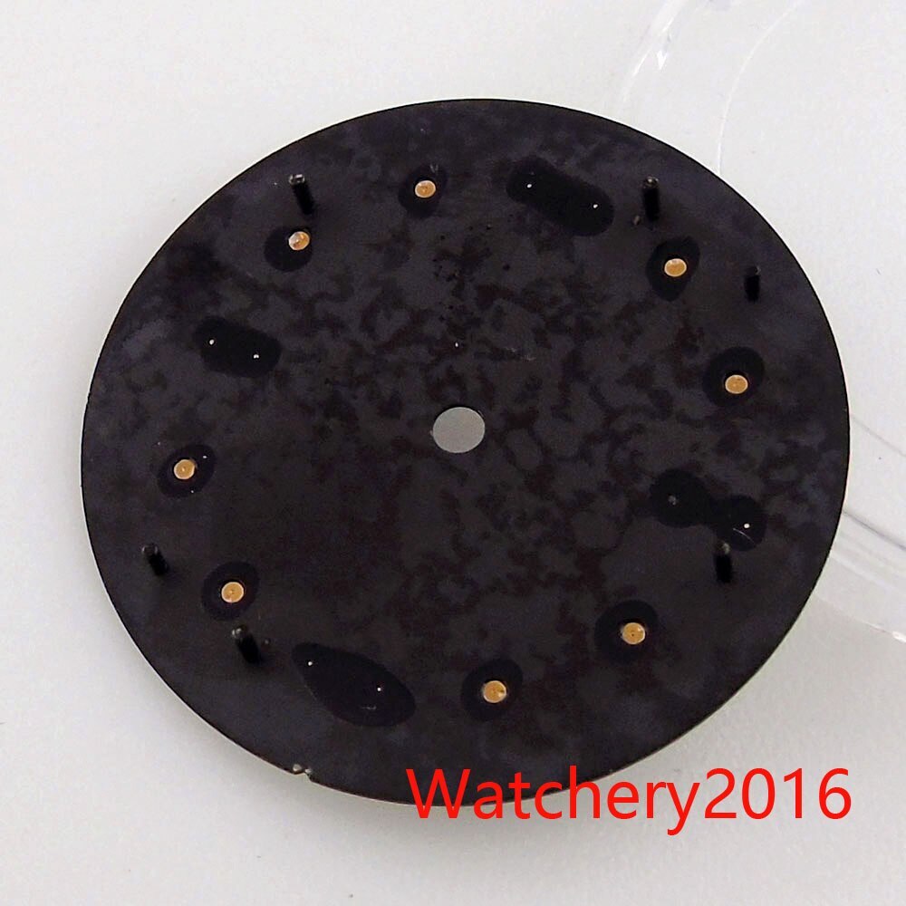 30.4mm Bliger Coffee Watch Dial Hand Luminous Rose gold Edge Fit NH35 NH36
