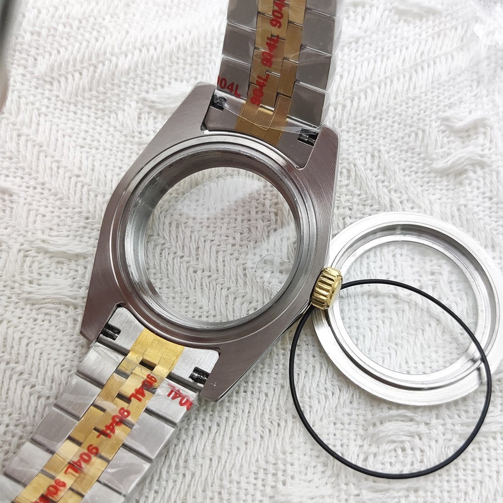 39mm Stainless Steel Watch Case+Strap Sapphire for NH35/36 Movement 28.5mm Dial