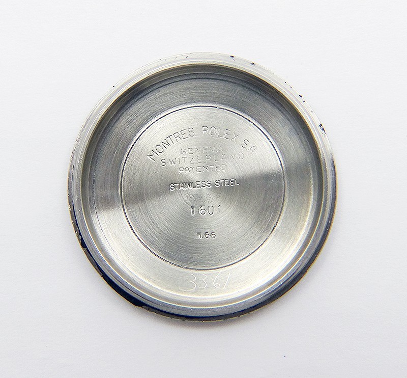 Vintage Genuine Rolex Datejust 36mm 1601 Stainless Steel Case Back Caseback