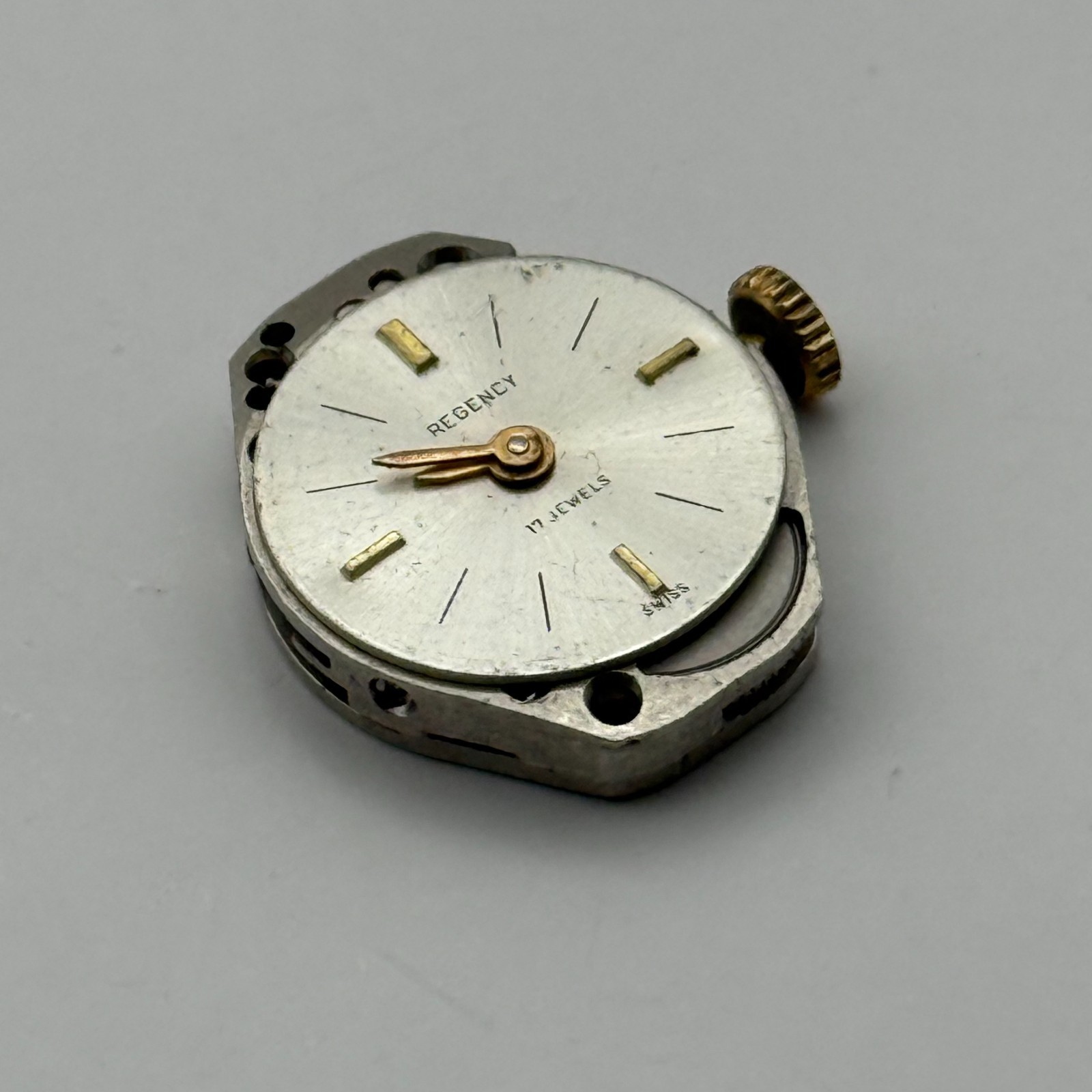 FHF 60 Watch Movement Regency 17 Jewels Swiss Manual Wind Parts Repair 15.3mm
