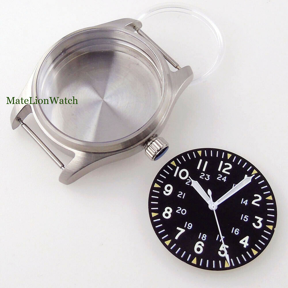 Fits NH35A ETA2824 PT5000 39mm 316L Watch Case Kit Sapphire Glass Luminous Dial