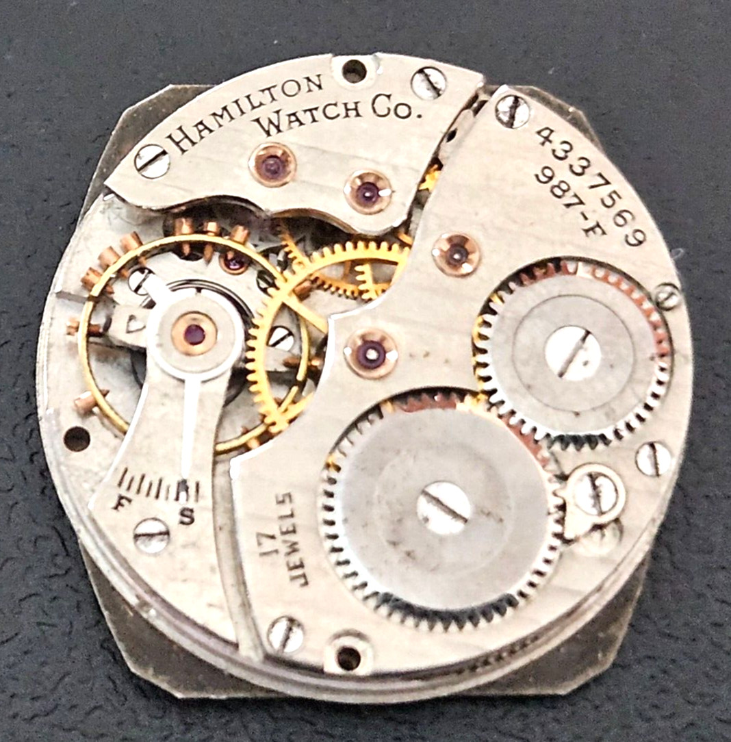 HAMILTON 987F 17J USA WATCH MOVEMENT LOT.325