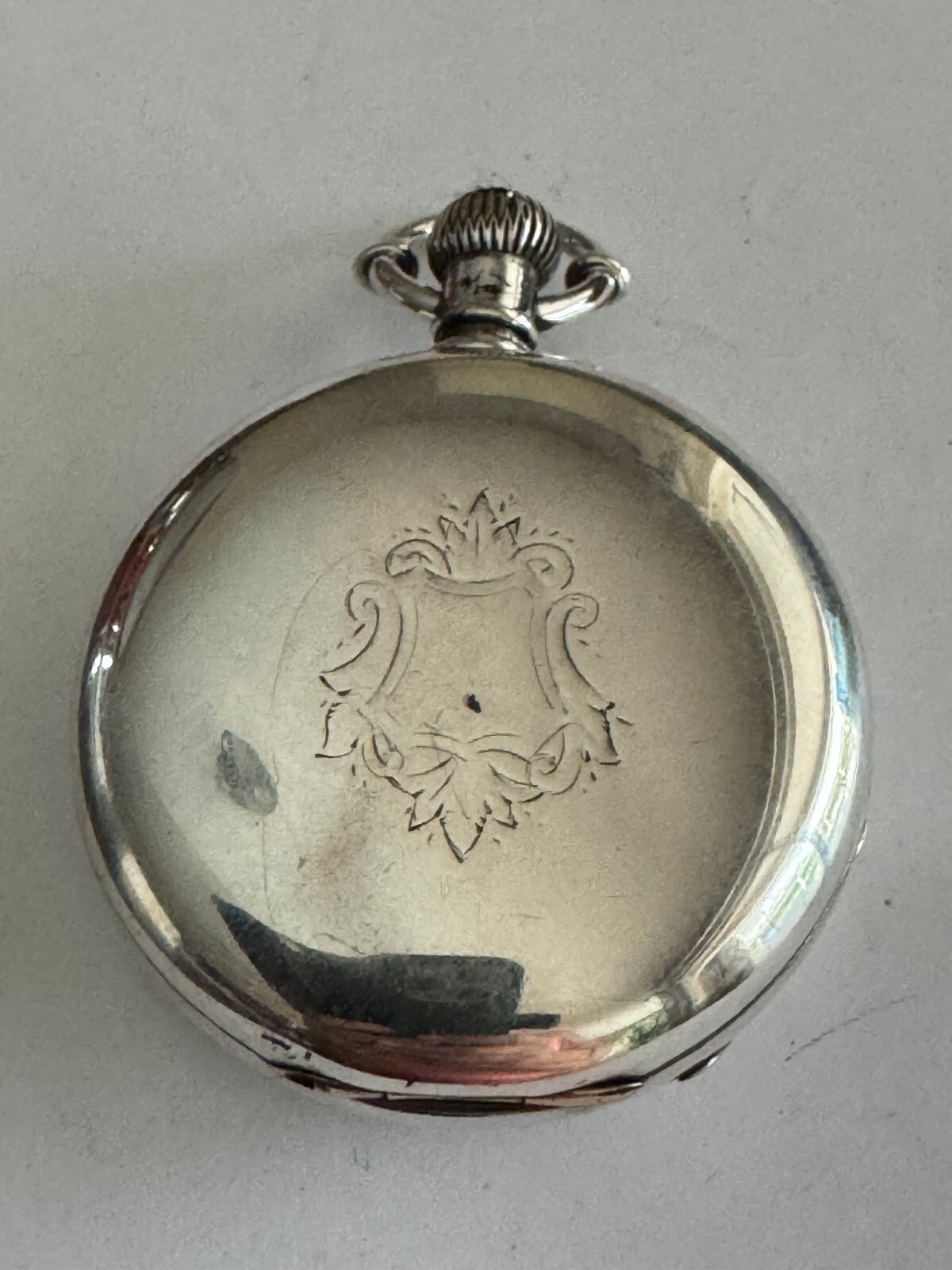 VINTAGE 18 SIZE FAHY’S NO.1 COIN SILVER POCKET WATCH CASE KEY WIND KEY SET