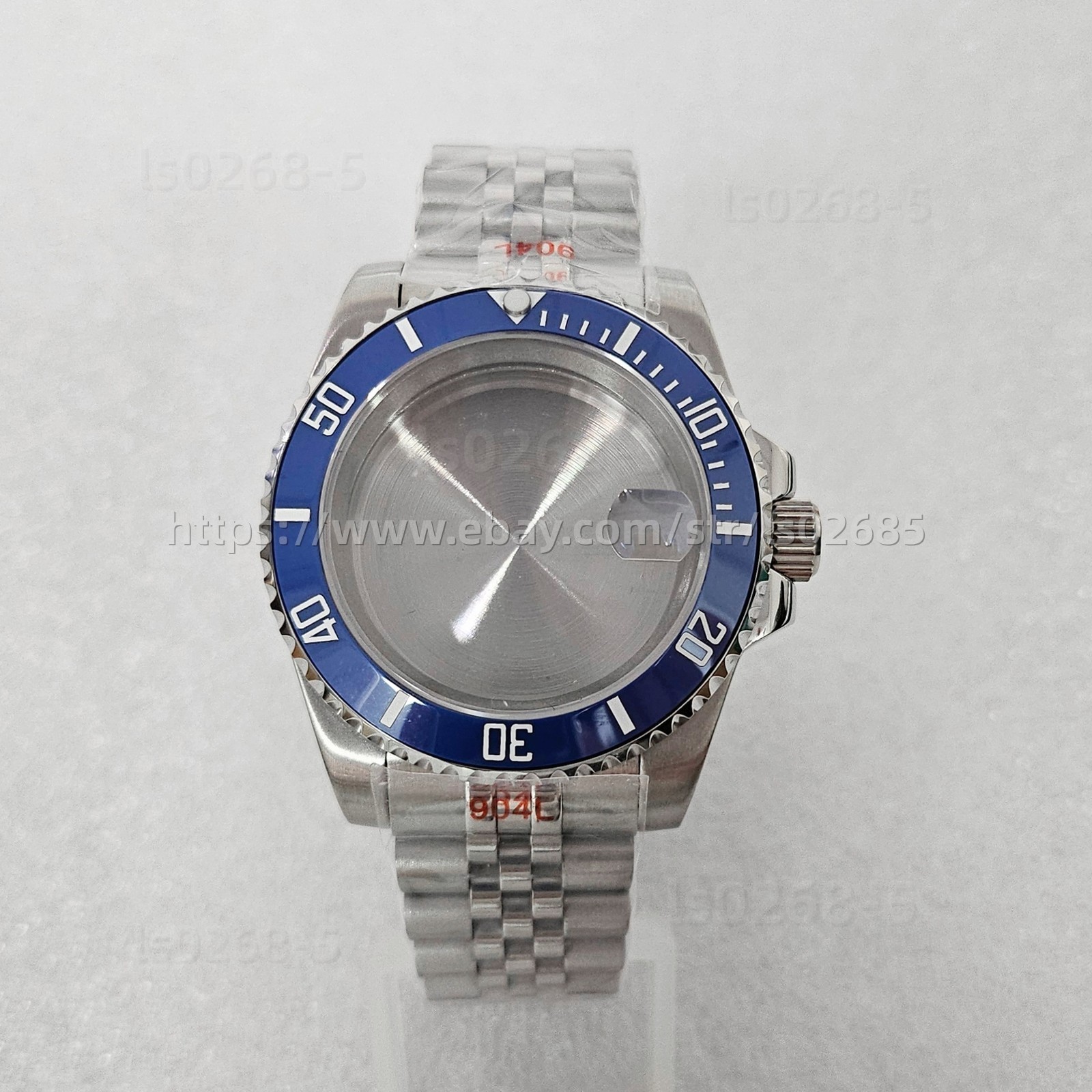 40MM 24 Hour Unidirectional bezel Watch Case and Bracelet Fit Seiko NH35 NH36