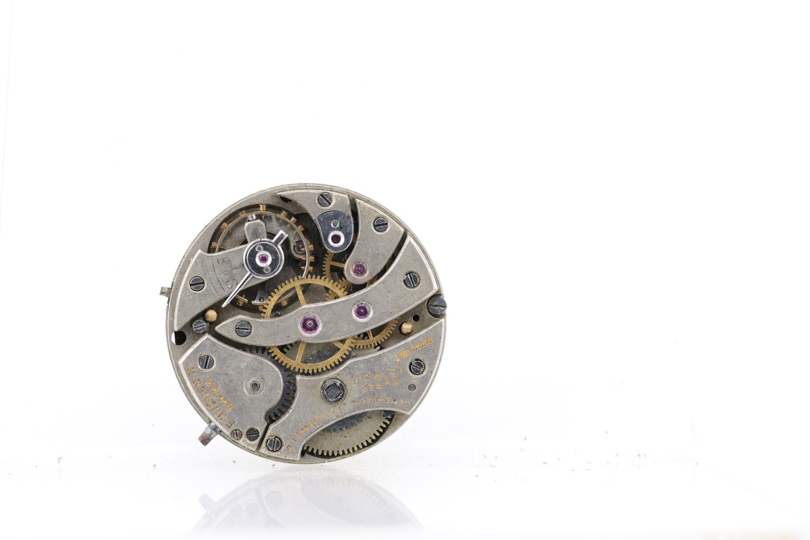 E. HUGUENIN, BAILEY BANKS & BIDDLE Co. SWISS 17j WATCH MOVEMENT, 22.86mm (GS)
