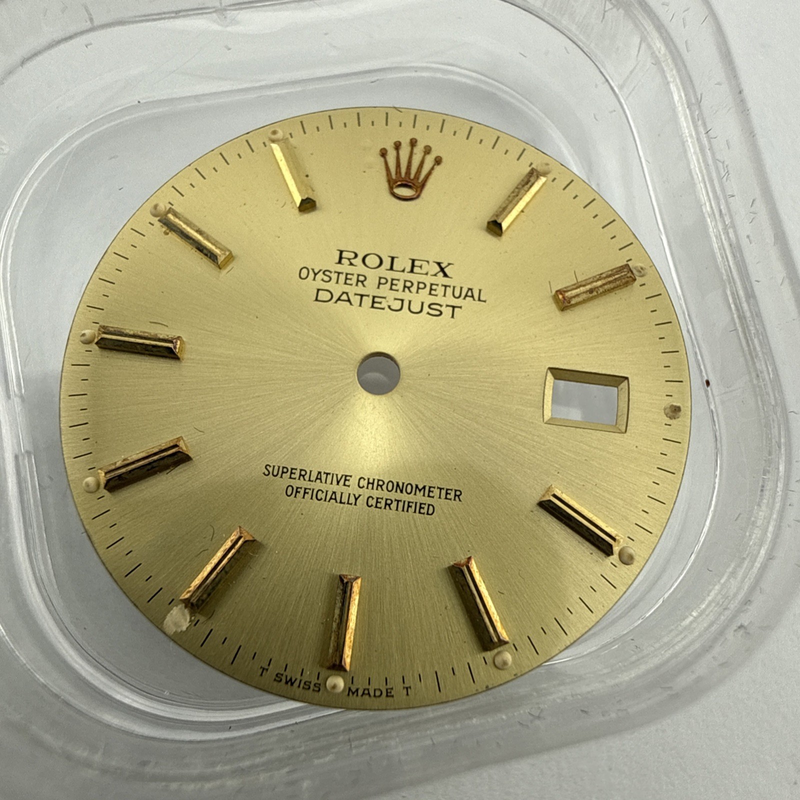 Genuine Rolex Oyster Perpetual Datejust 36mm Dial Champagne Gold 16233 16013