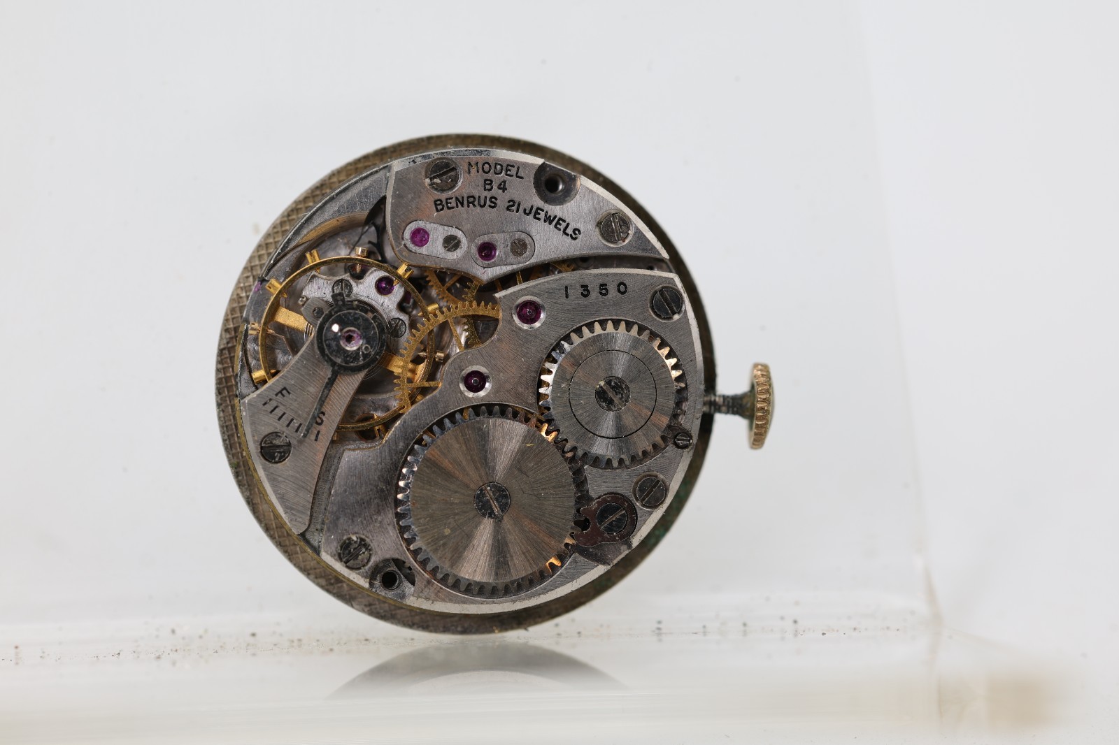 BENRUS 21j MODEL B4, WRIST WATCH MOVEMENT, 1350, FOR REPAIR (NI)