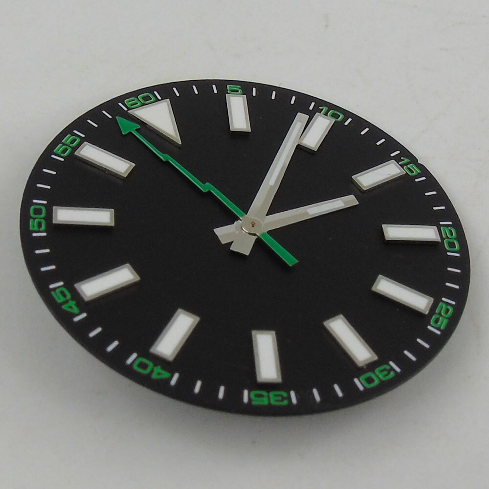 Luxury 30.8mm black watch dial + Watch hands fit miyota 8215 movement