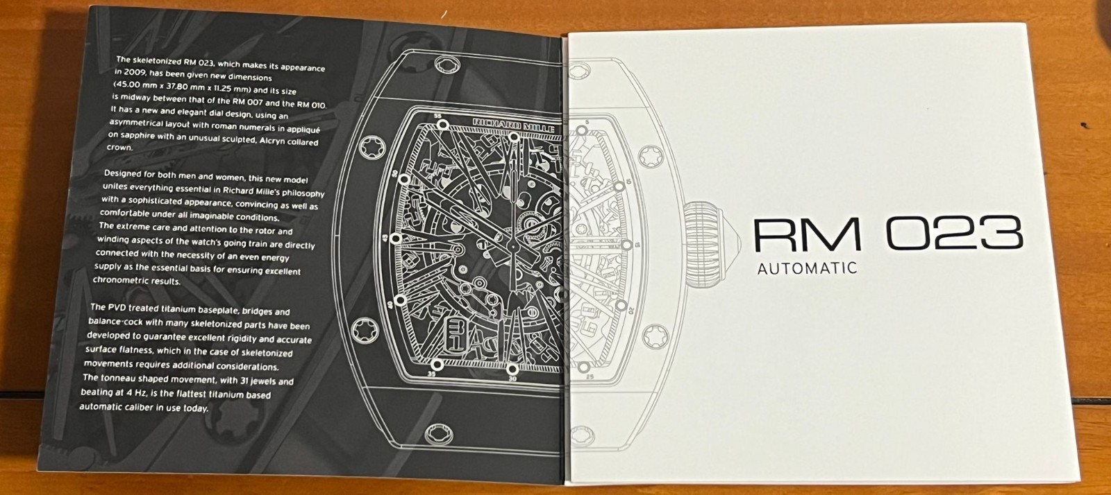 Richard Mille Technical Specification For RM 023