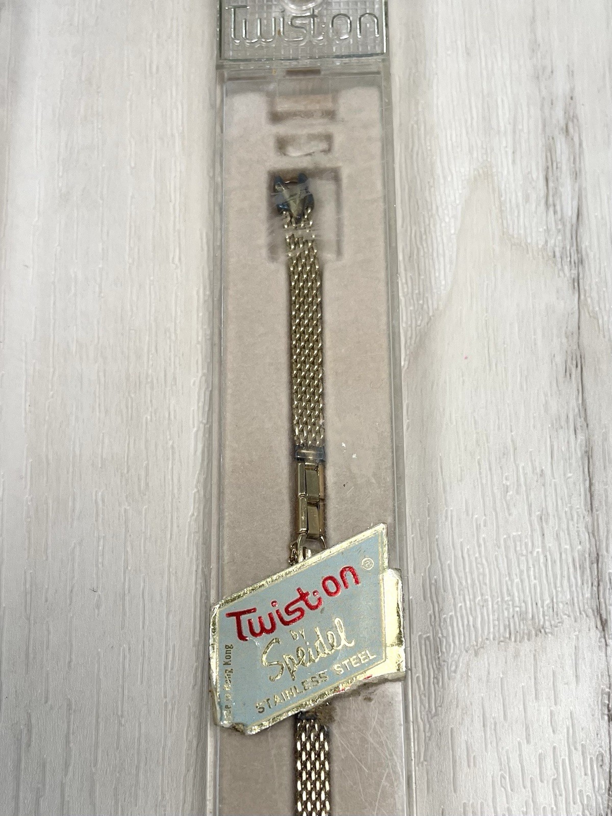 VTG Lot 2 Twist-on by SPEIDEL Ladies Stainless Steel 86 L Goldtone WATCH BANDS
