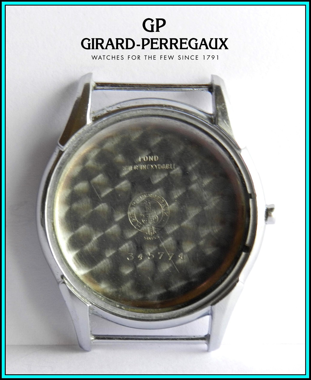 GIRARD PERREGAUX Vintage Chronograph Watch Case 1940’s for Aero Compax 22421