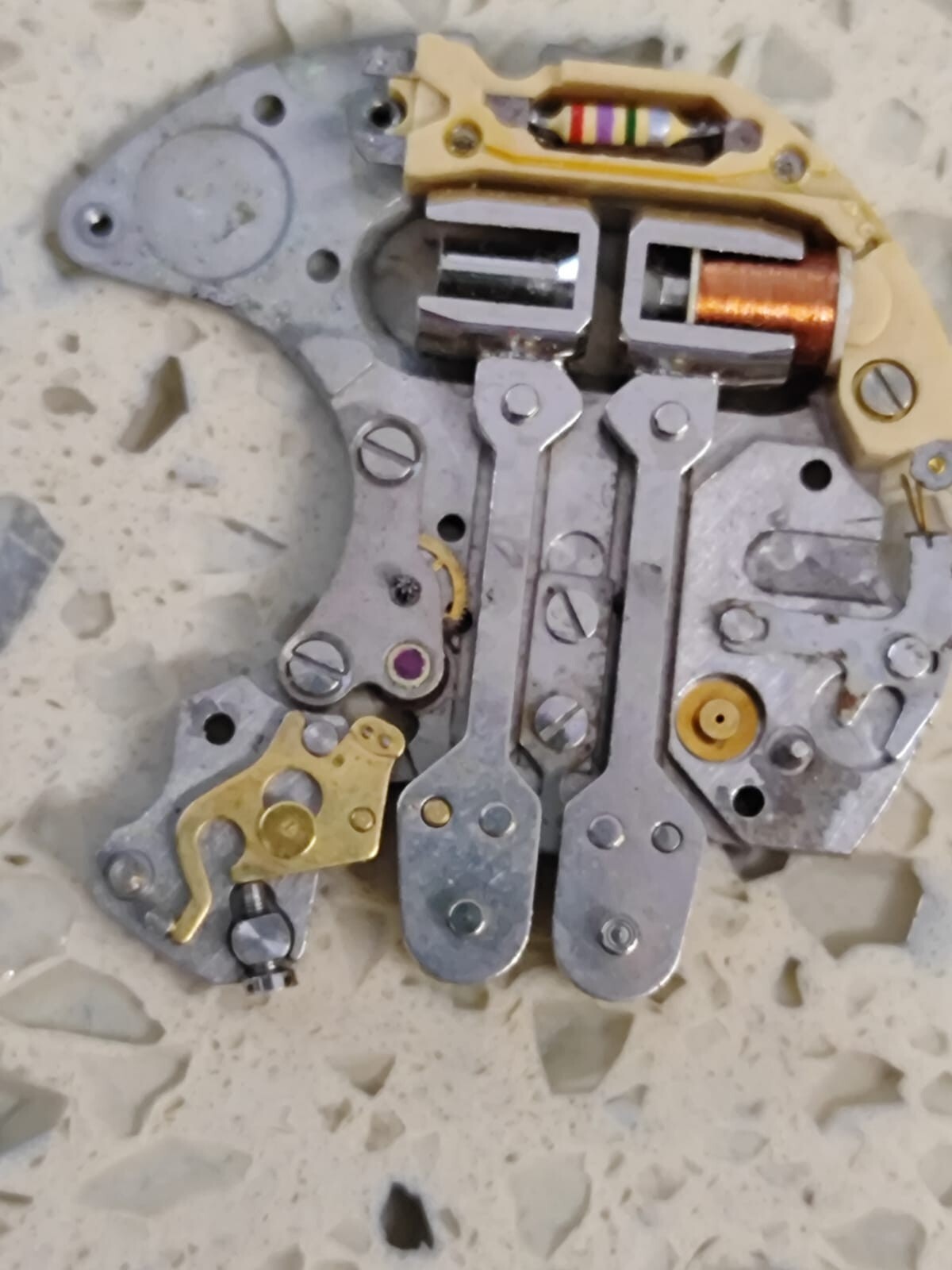 ESA 9162/64 Incomple MOTOR UNIT WITH CIRUCIT for omega/Rado/ longines NOT WORK