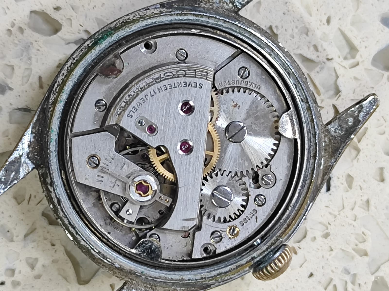 1950 Vintage AVIA watch Cal. AS 1187/94 Not Work balance good For Repair