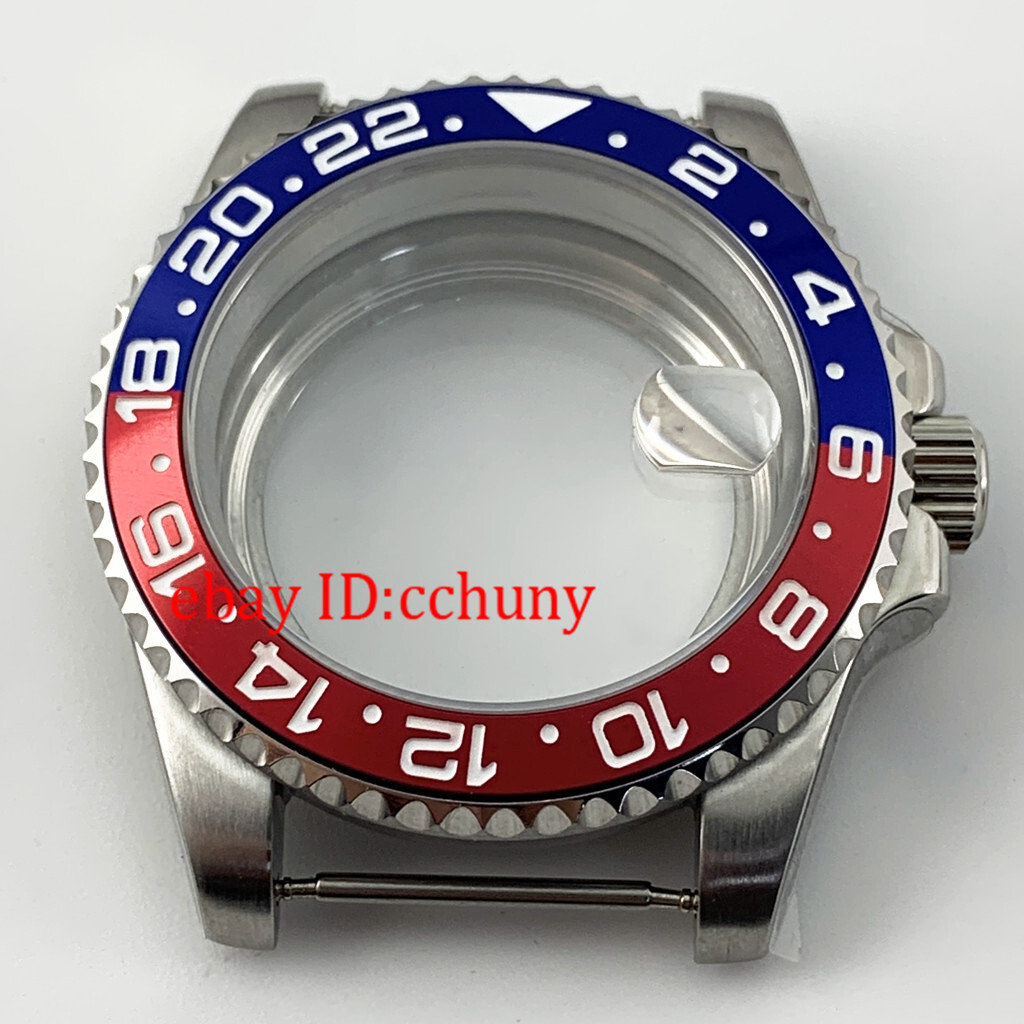 40mm Watch Case Titanium Bezel Sapphire Fit NH34 NH35 NH36 ETA 2824 MIYOTA 8215