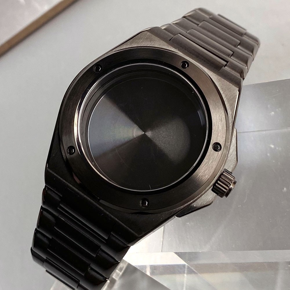 Ingenieur NH35A Watch Case 40mm Black PVD for NH36 PT5000 ETA2824 20BAR Sapphire