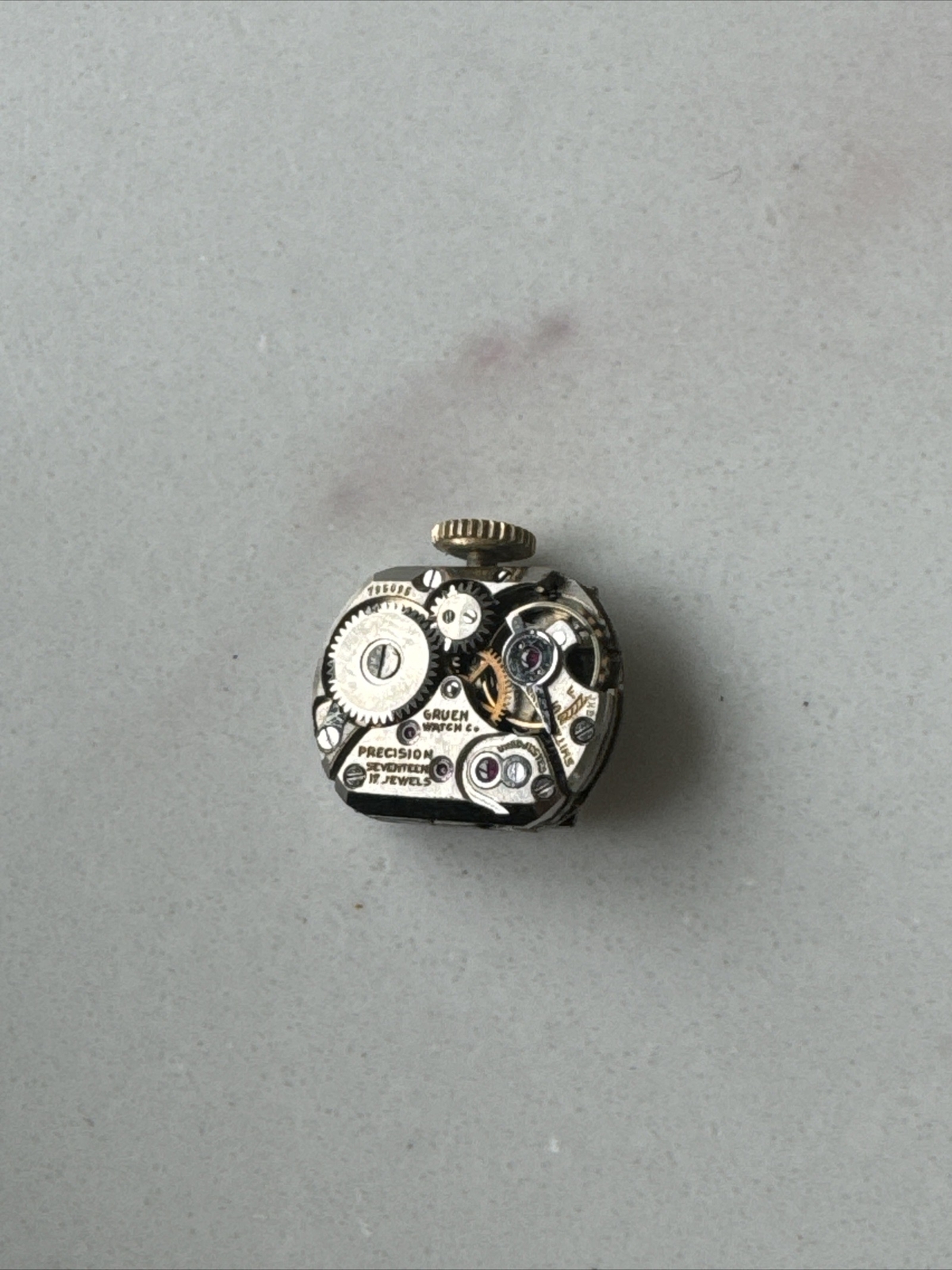 Gruen Precision wind up watch movement 17 jewel watch parts auctions Deals Sales