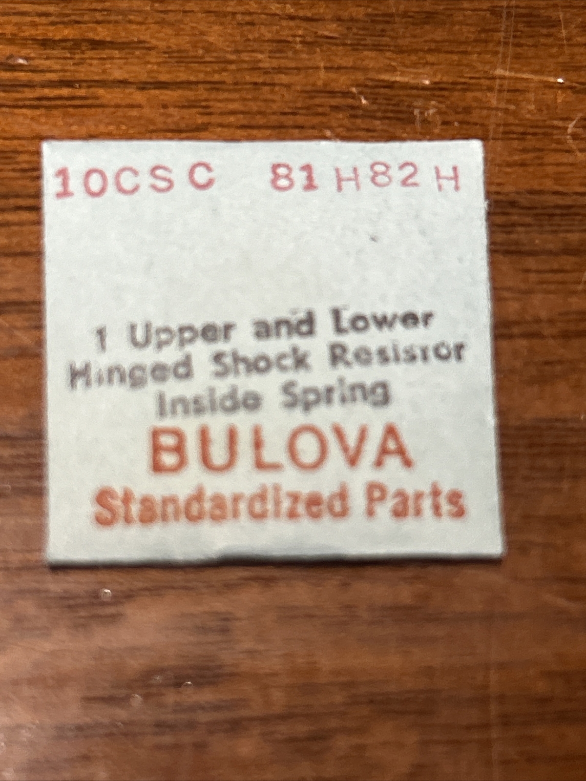 BULOVA WATCH 10CSC UPPER & LOWER Hinged SHOCK RESISTOR INSIDE SPRING