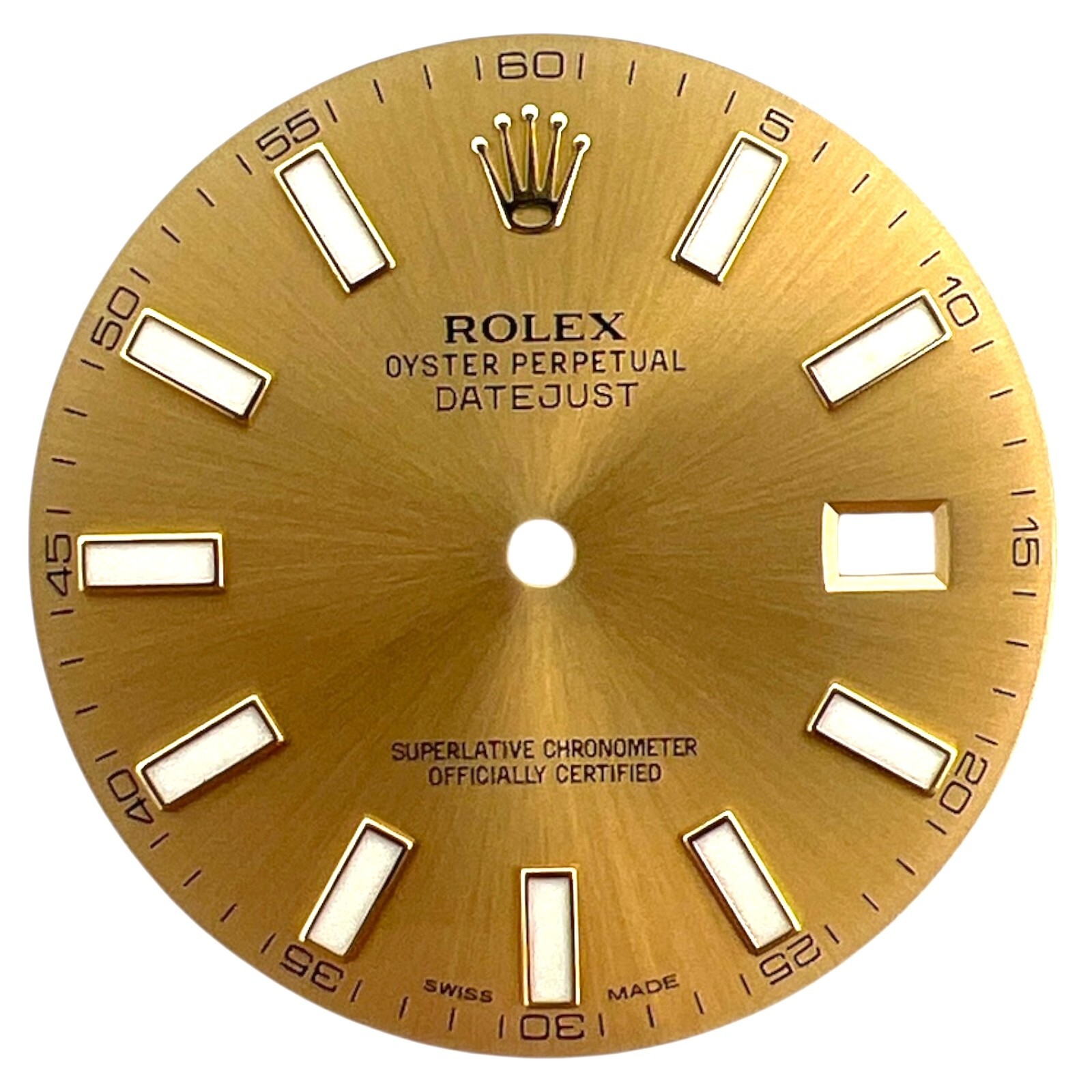 Genuine Rolex Oyster Perpetual Datejust 41mm Dial Champagne Gold 116333