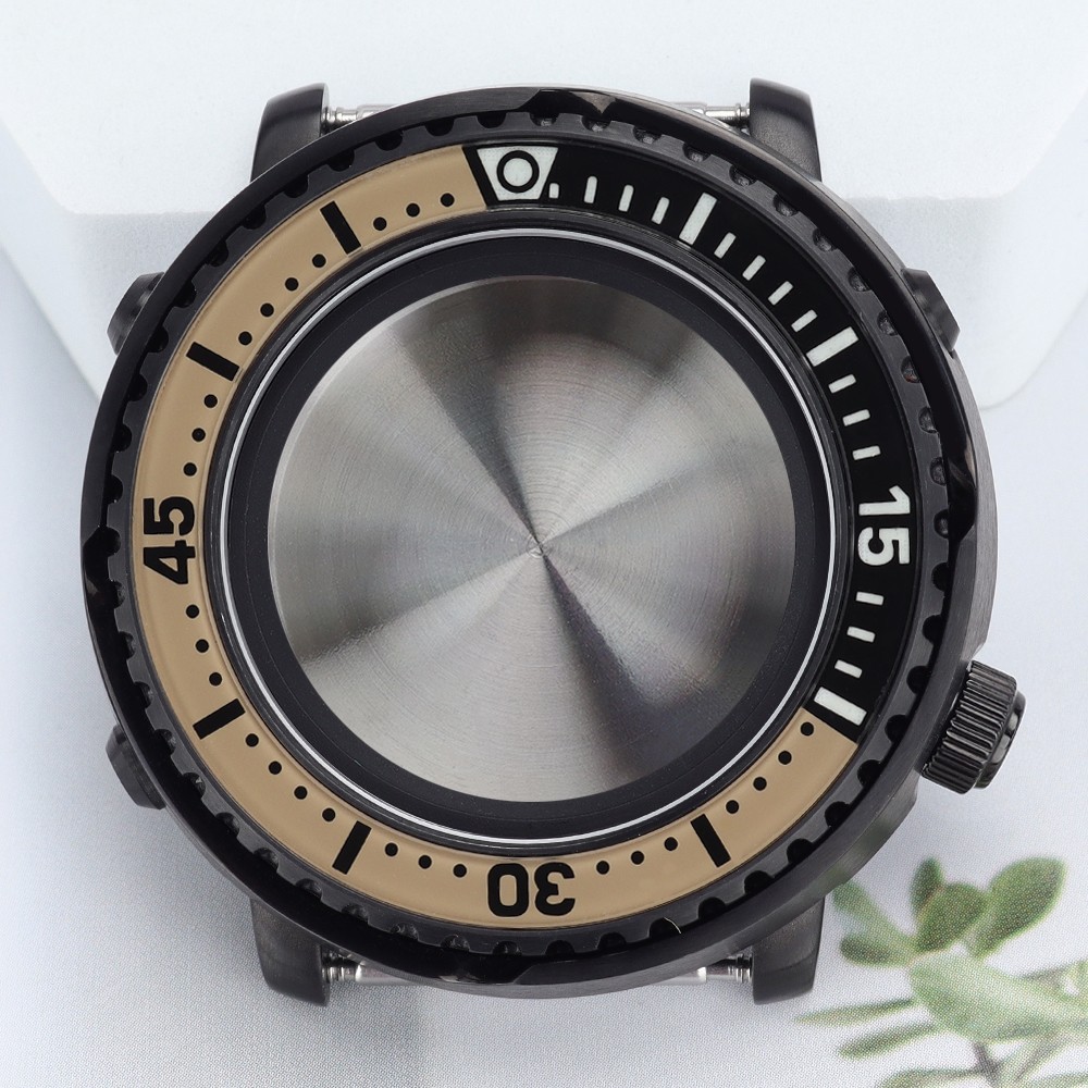 43.3mm NH35 Diver Watch Case PVD tuna Mod Sapphire Steel For Seiko NH35 Movement