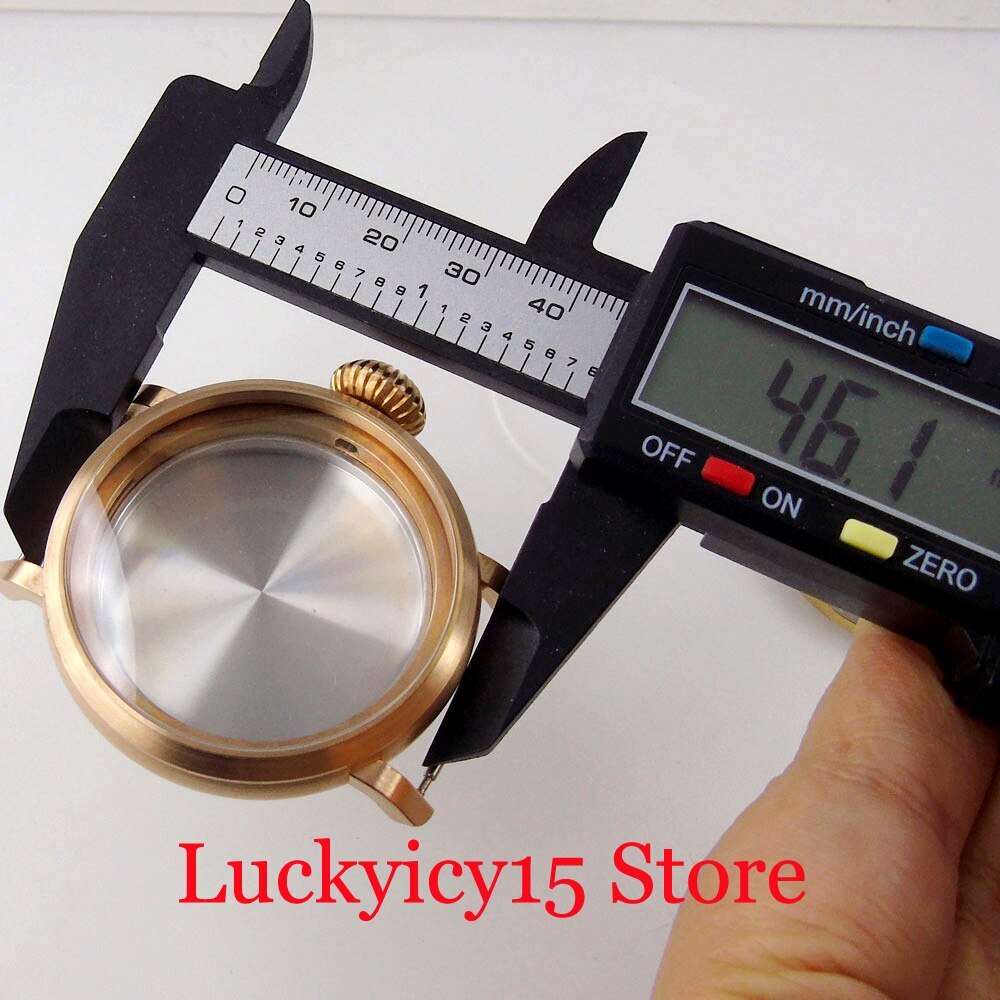 46.5MM Fit NH35A NH36A ETA 2824 PT5000 Automatic Waterproof Bronze Watch Case