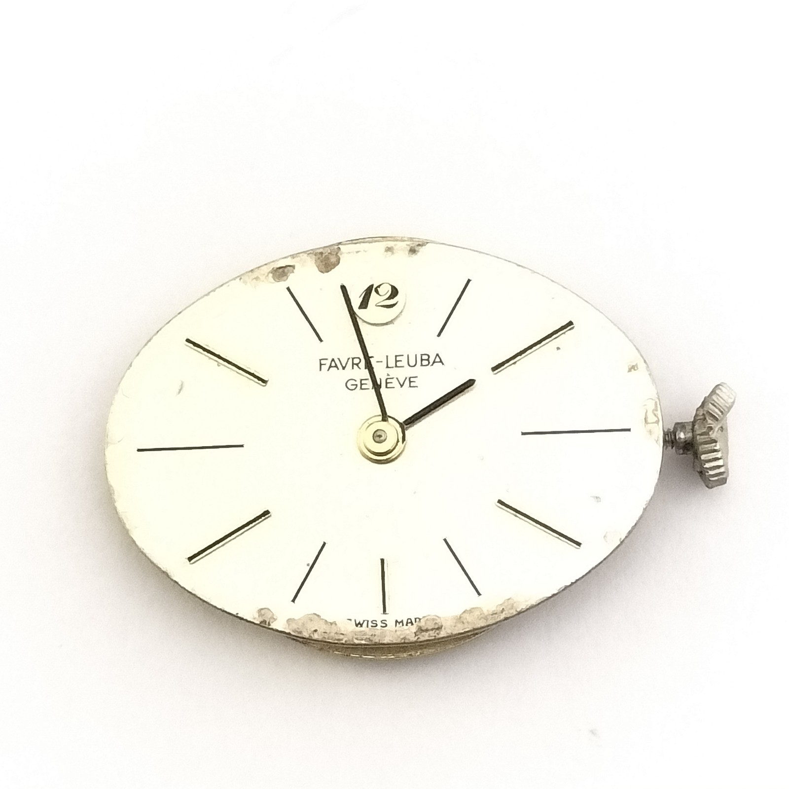 Vintage FAVRE-LEUBA Cal.251 17J Manual Wind Movement Dial Hands Running Swiss