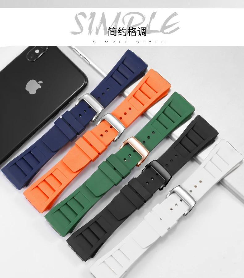 Rubber Watchband for Richard Mille Strap for Rm011 Mille Bracelet Watch Band