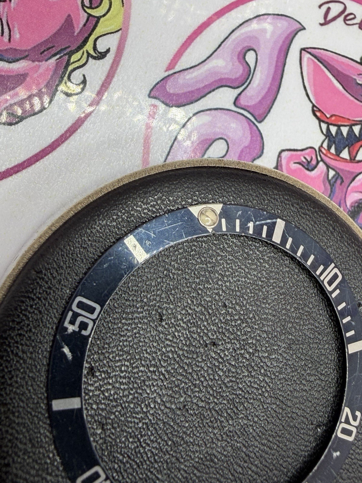 ROLEX SUBMARINER Bezel Insert 16800 168000 16610 Faded Cobalt Genuine Vintage