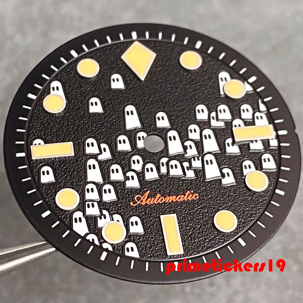 Luminous 29mm Ghost Watch Dial Face Fit NH35 NH38 Miyota82 PT5000 For 50-Fathoms