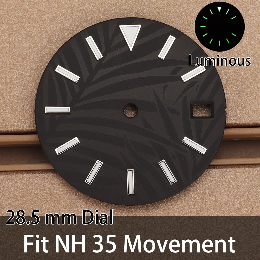 High quality 28.5mm Watch Dials 3C Luminous For Miyota 8215 Seiko NH35 Movement