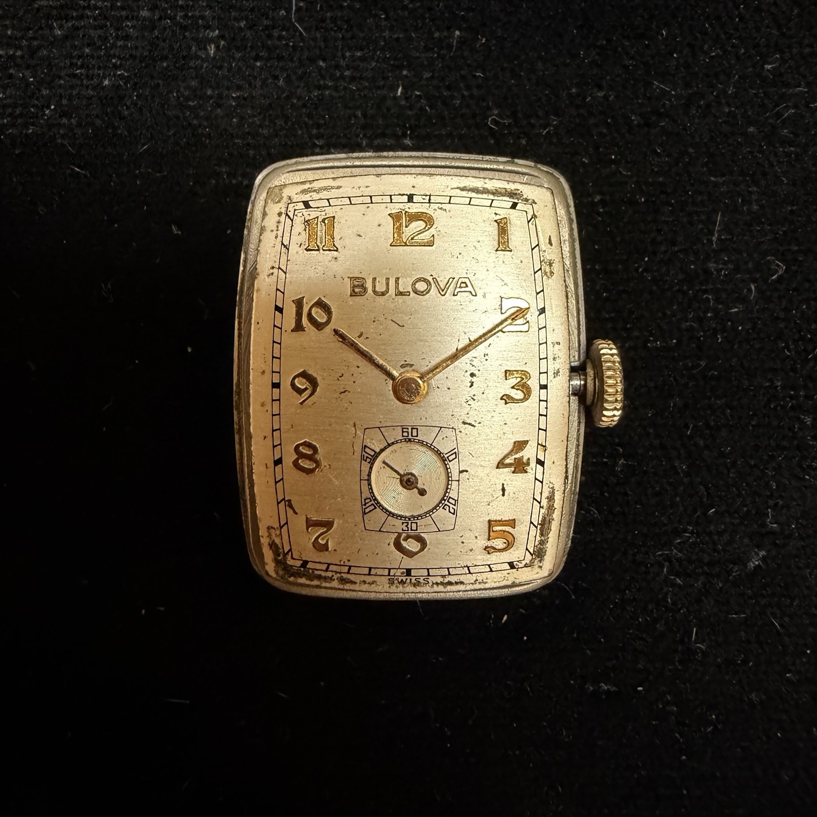 BULOVA CAL. 8AH 17j WRIST WATCH MOVEMENT FOR PARTS OR REPAIR