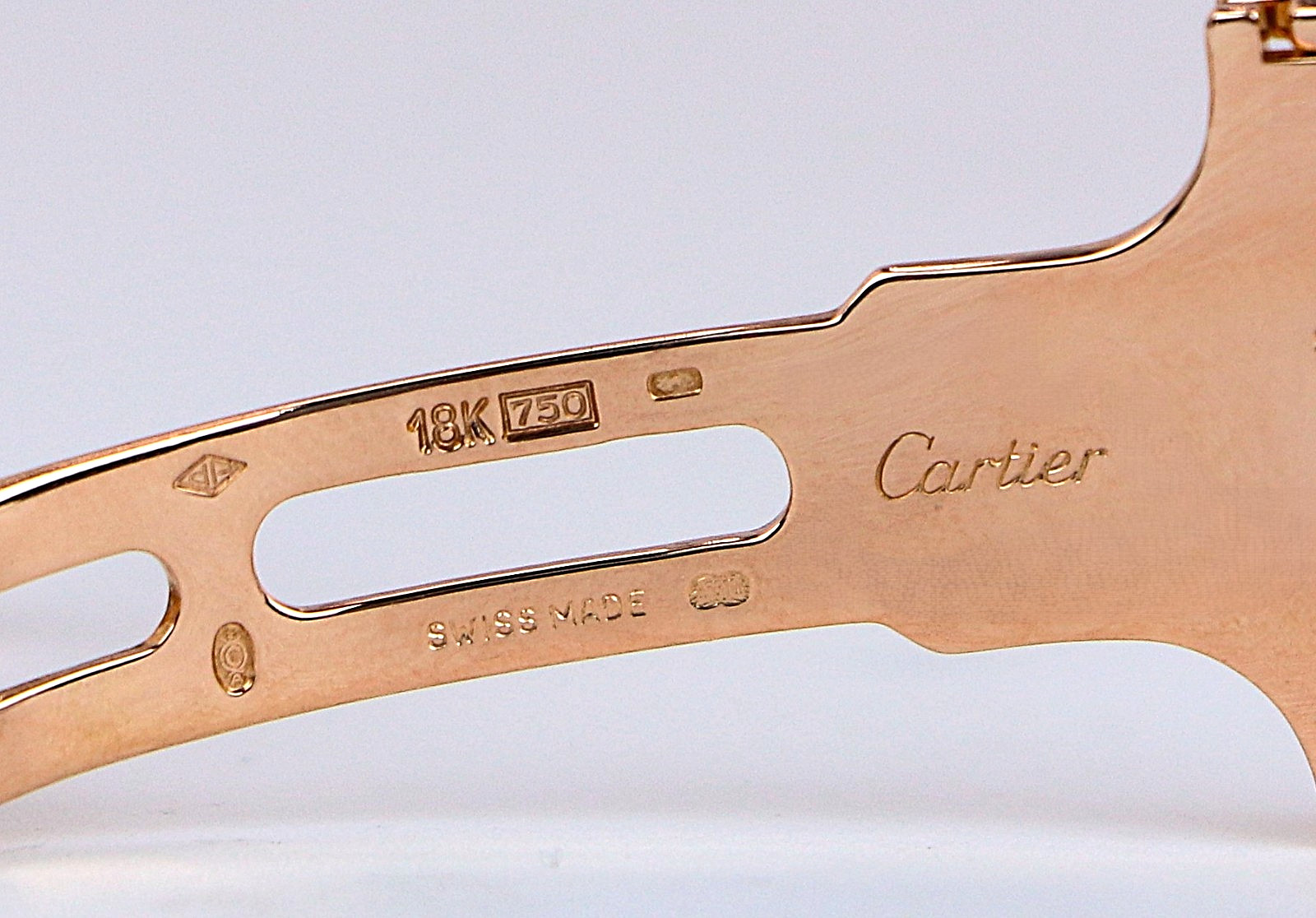 Cartier 750 Santos Pasha 18k Solid Yellow Gold 18mm Deployant Clasp Buckle Watch