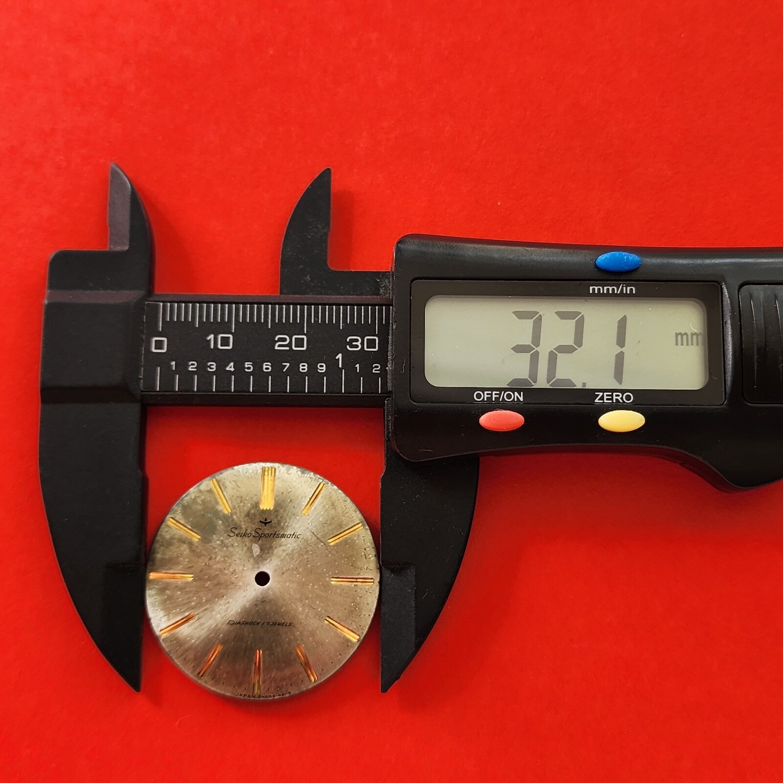 Seiko Sportsmatic Diashock 17 Cross Hair Watch Dial Vintage Rare