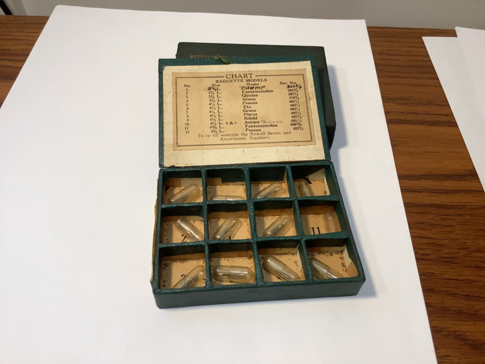 VINTAGE NEWALL BRAND BAGUETTE WATCH STEMS