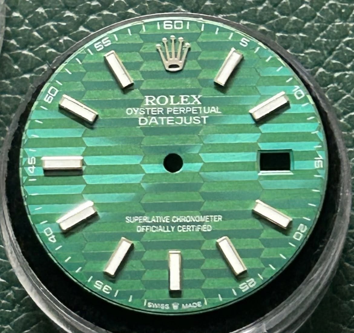 Rolex Datejust 41mm Custom Green Motif Index Dial 126300 126334