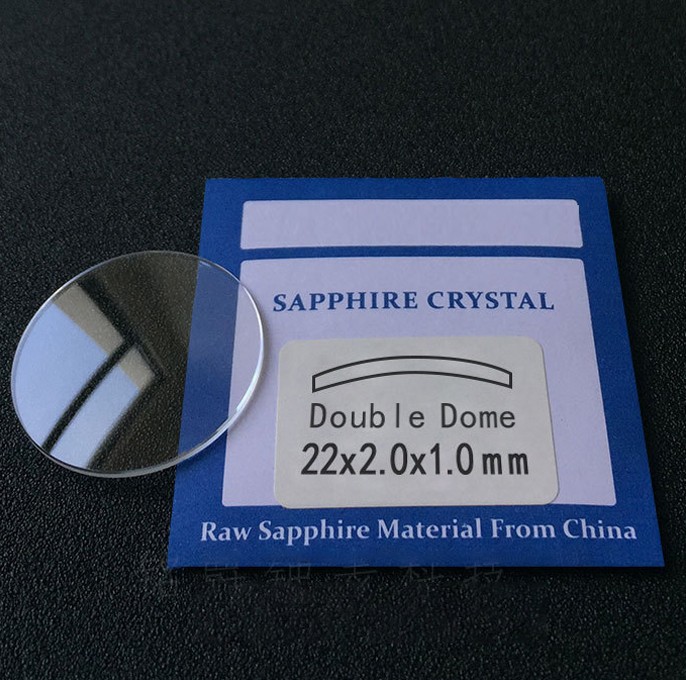 0.8-3.0mm Thick Sapphire Double Dome Watch Crystal Glass 16-44.5mm Replacement
