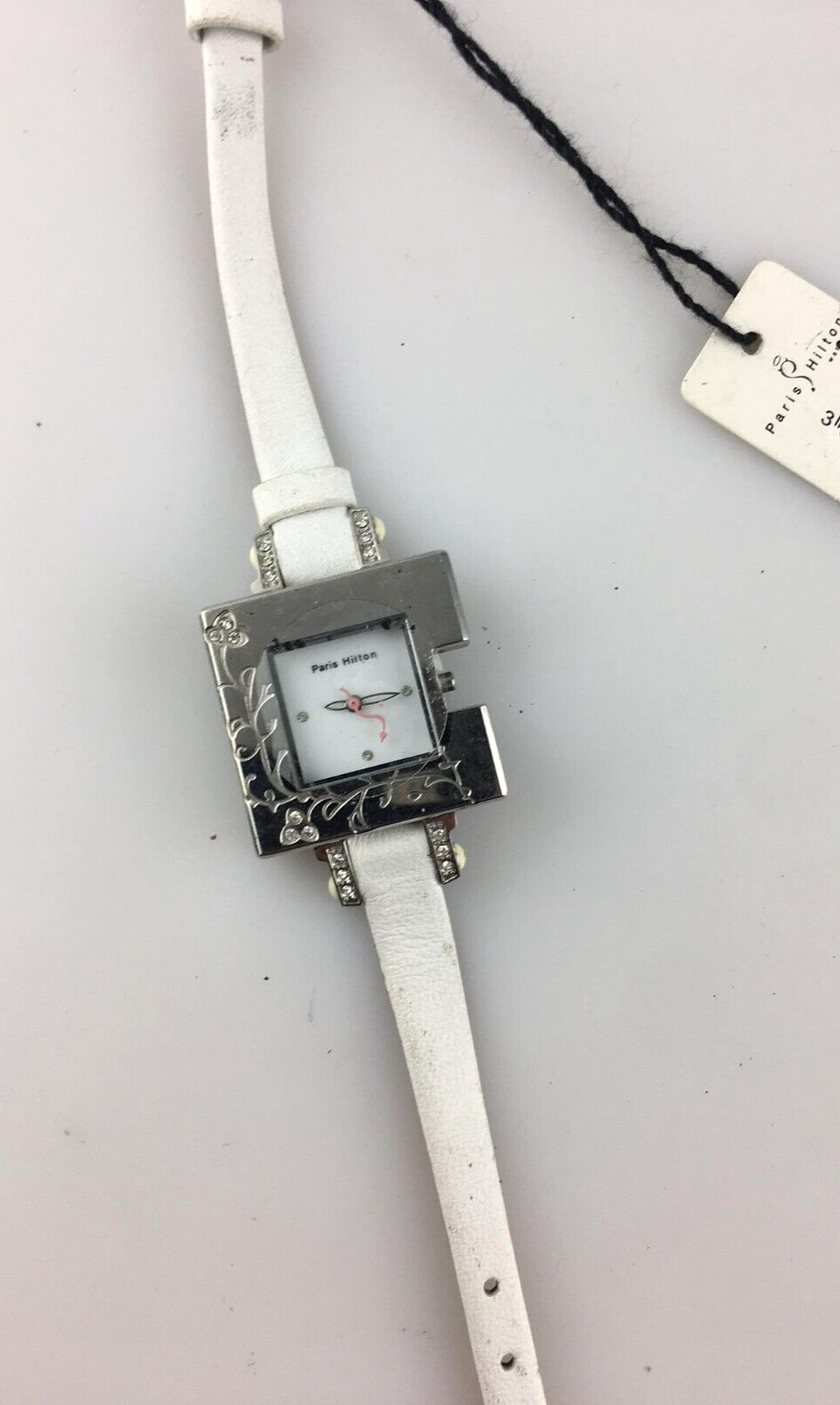 Paris Hilton Women’s Quartz Square Shape Watch New Works No Crown Stem
