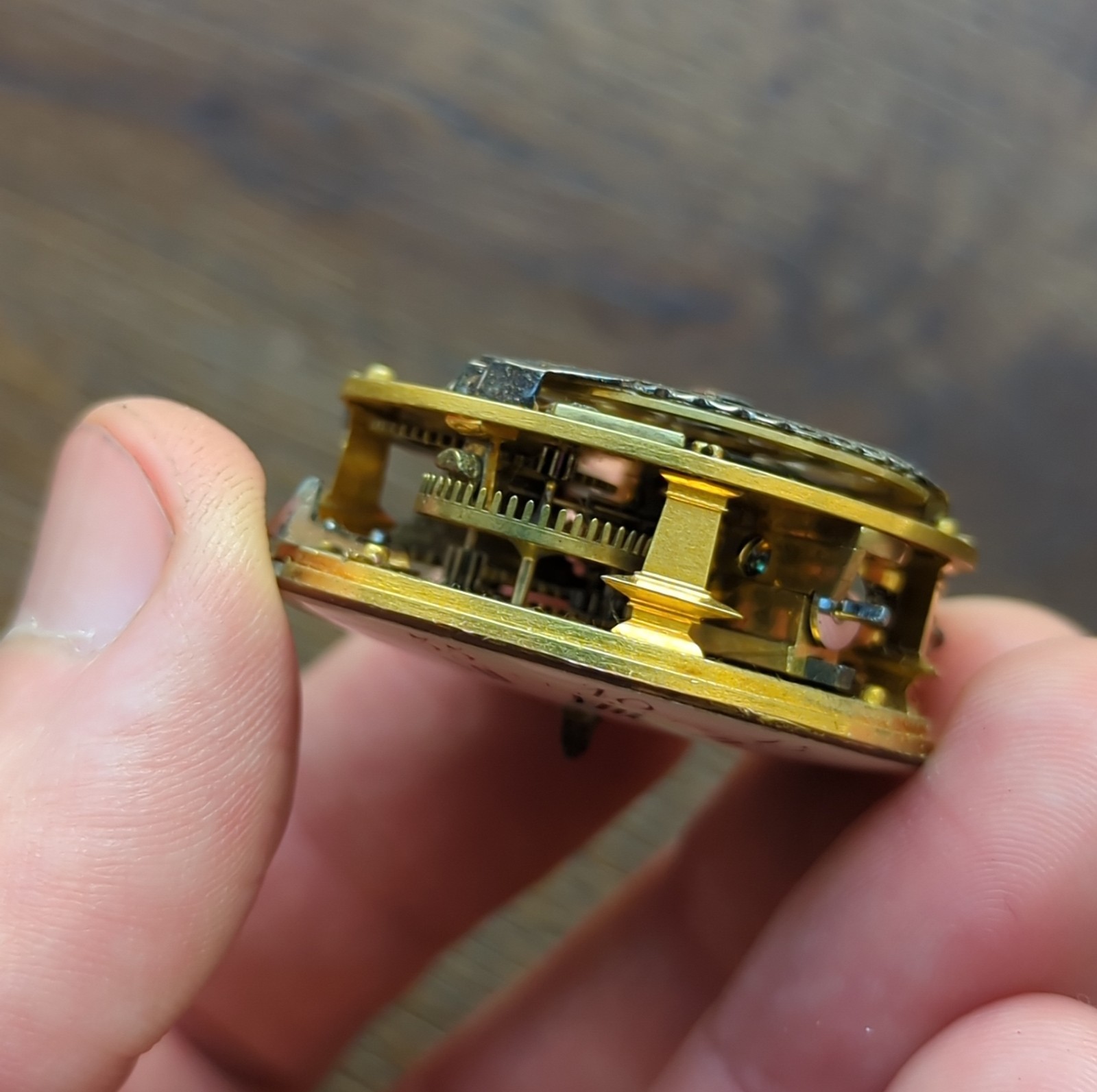 Jean-François Dominicé Verge Fusee Pocket Watch Movement To Restore 18thC (AT39)