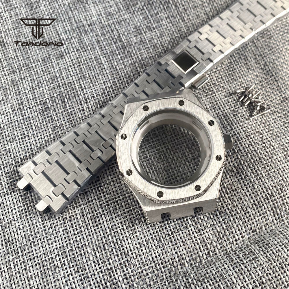 42mm Stainless Steel Watch Case Chapter Ring Sapphire Glass Fit Japan NH35 NH36