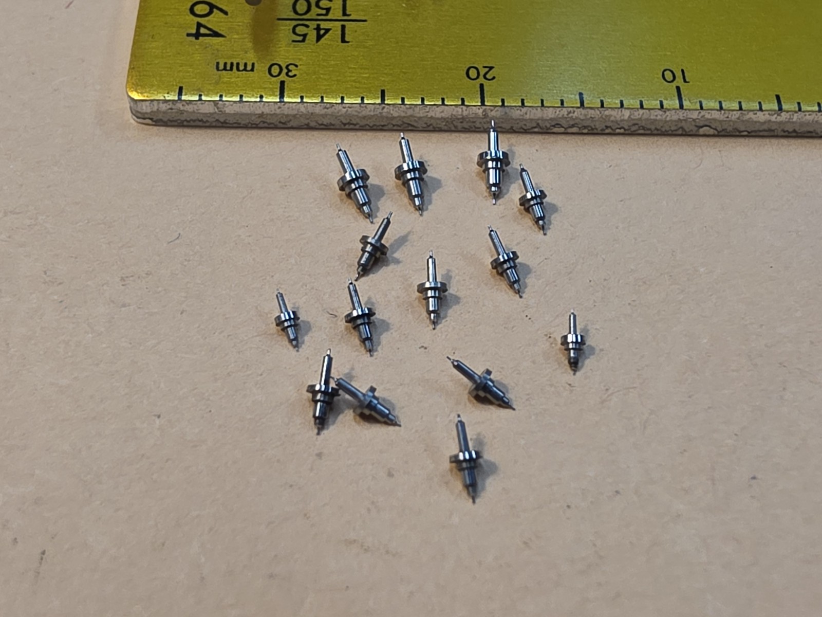 Lot Of 14 NOS Elgin Mixed Mostly 0s-3/0, & 4/0 Pocket Watch Balance Staffs