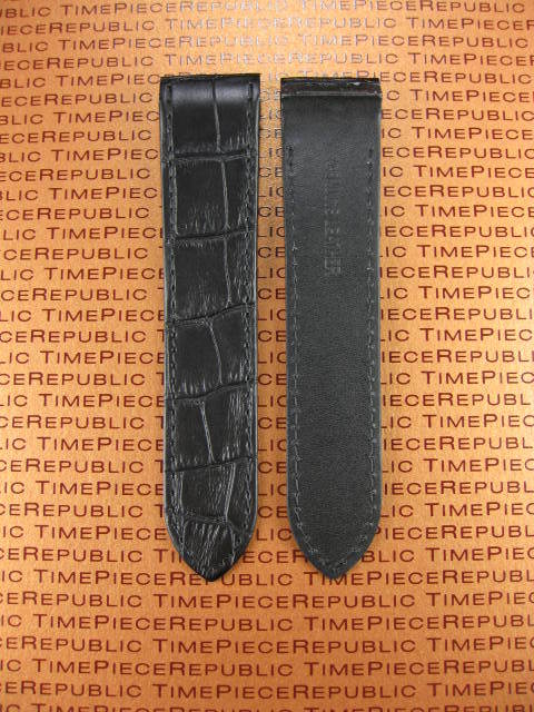 23mm Deployment Leather Strap Large Black Band for CARTIER SANTOS 100 XL A1