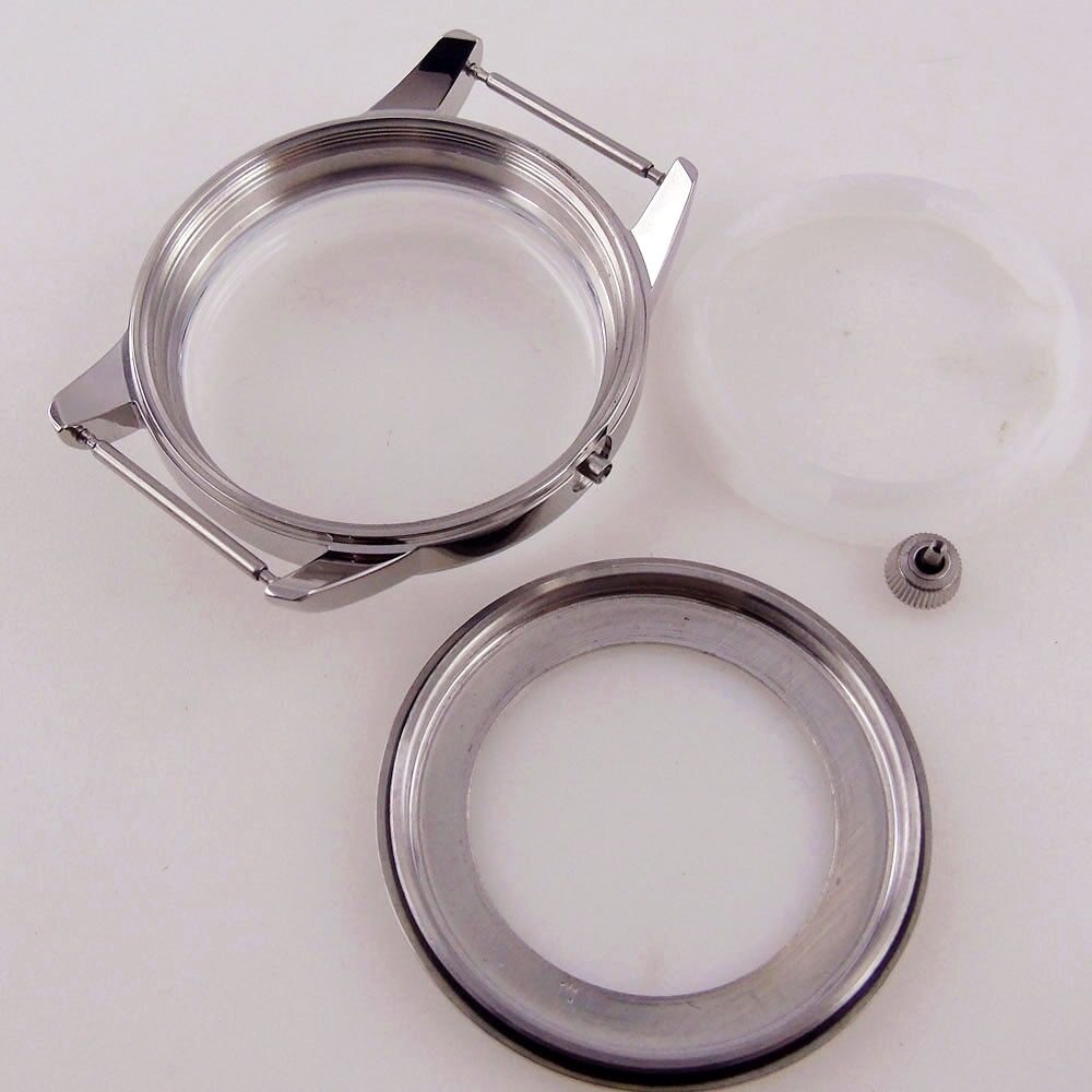 40mm Silver Rose Gold Watch Case Sapphire Fit NH35 NH38 Black White 35mm Dial