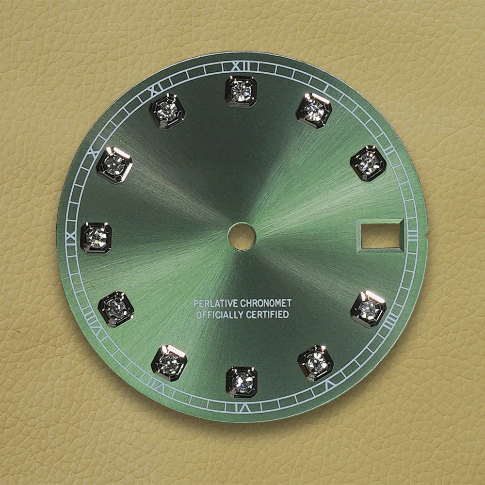 28.5Mm S Logo Dial NH35 Dial Sunray Diamond Fit NH35/NH36/4R/7S Movement Watch M